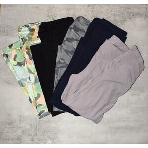 Athleta Girls Lot Of 5 Capri Tights Size L 12 Large Multi Pull On